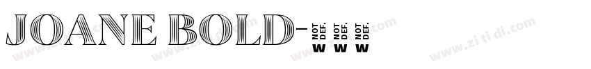 Joane bold字体转换